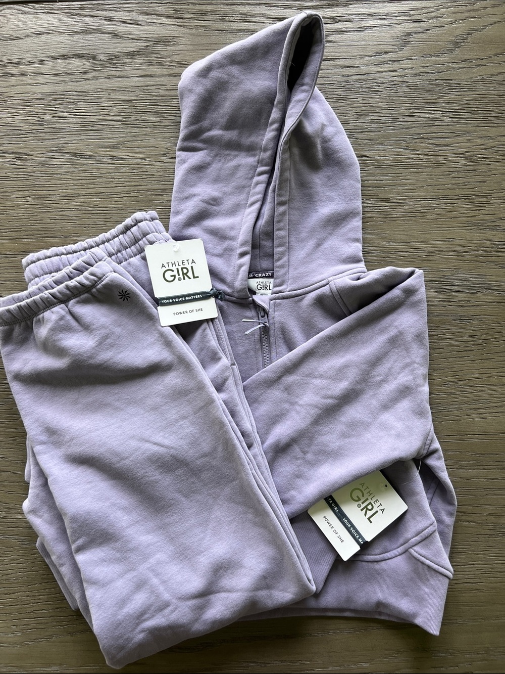 Athleta Girls Lavender Hoodie & Joggers Set